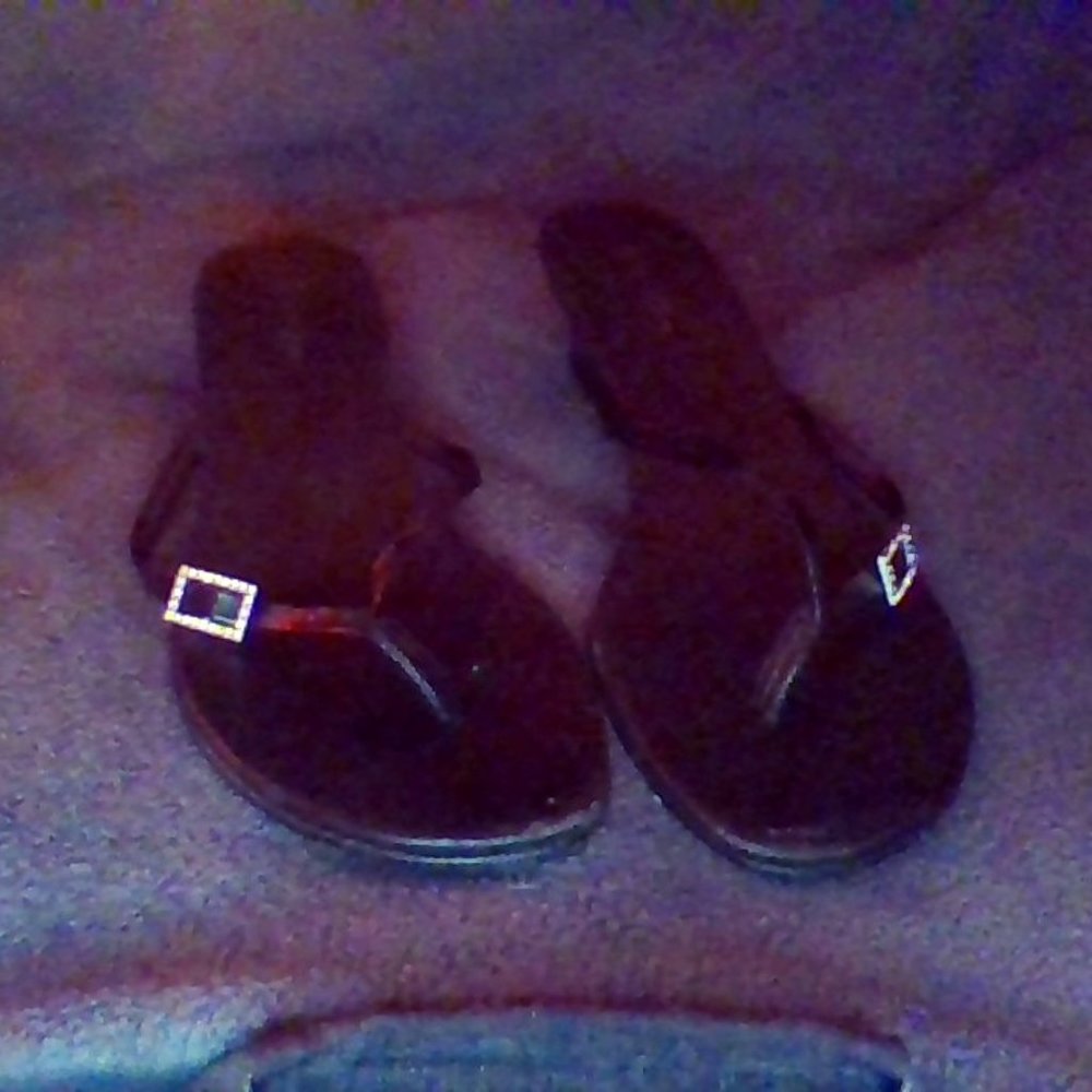 woman flip-flop heels